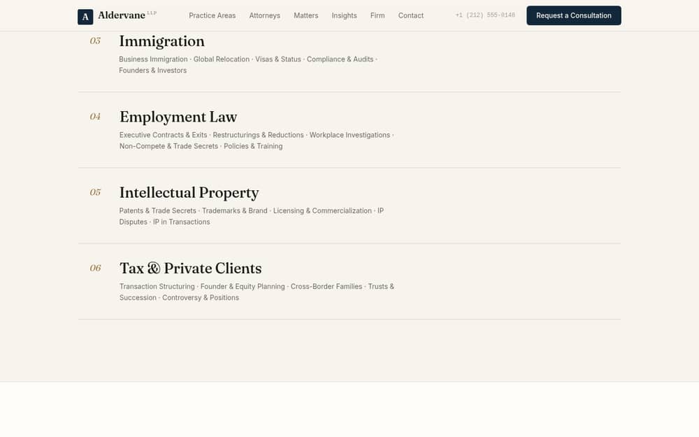 Aldervane — section 3 of the live template