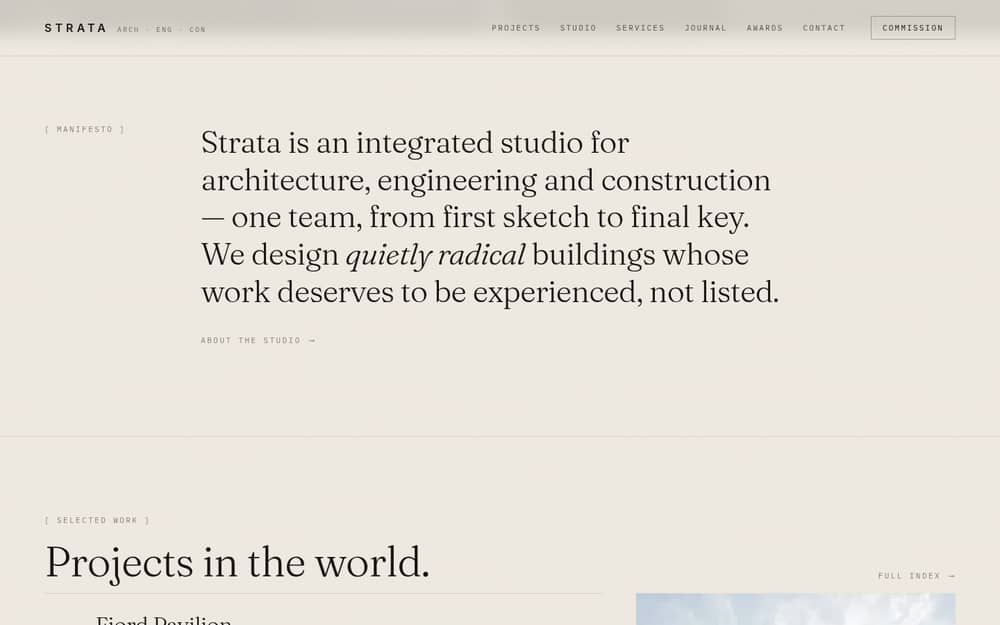 STRATA — section 2 of the live template