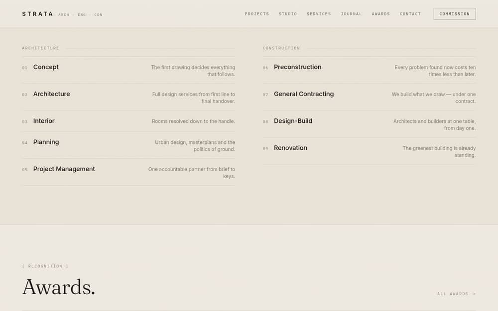 STRATA — section 4 of the live template